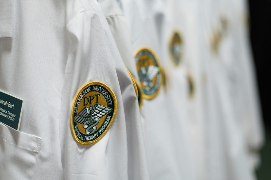 Physical Therapy white coats hanging
