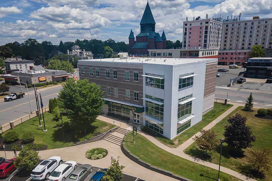 Aerial view of Capital Region Campus in Schnectady, NY